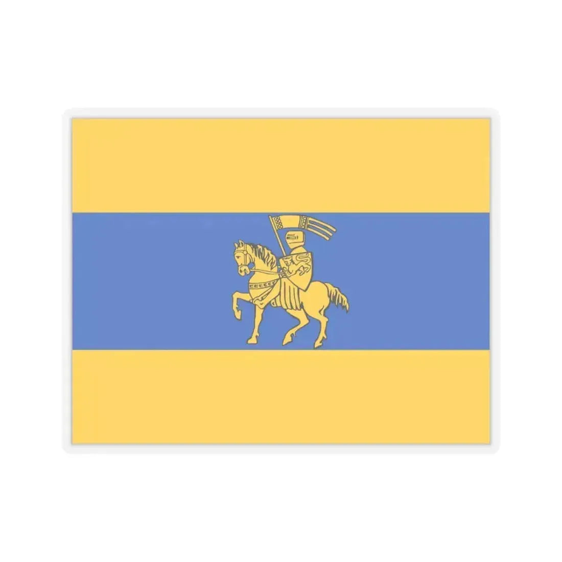 Flag of Schwerin Germany - STICKER Vinyl Kiss-Cut Decal 3 Inch Transparent - The Sticker Space