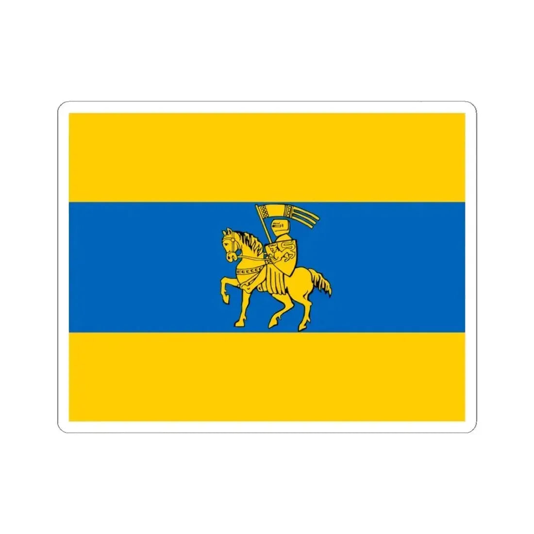Flag of Schwerin Germany - STICKER Vinyl Kiss-Cut Decal 3 Inch White - The Sticker Space