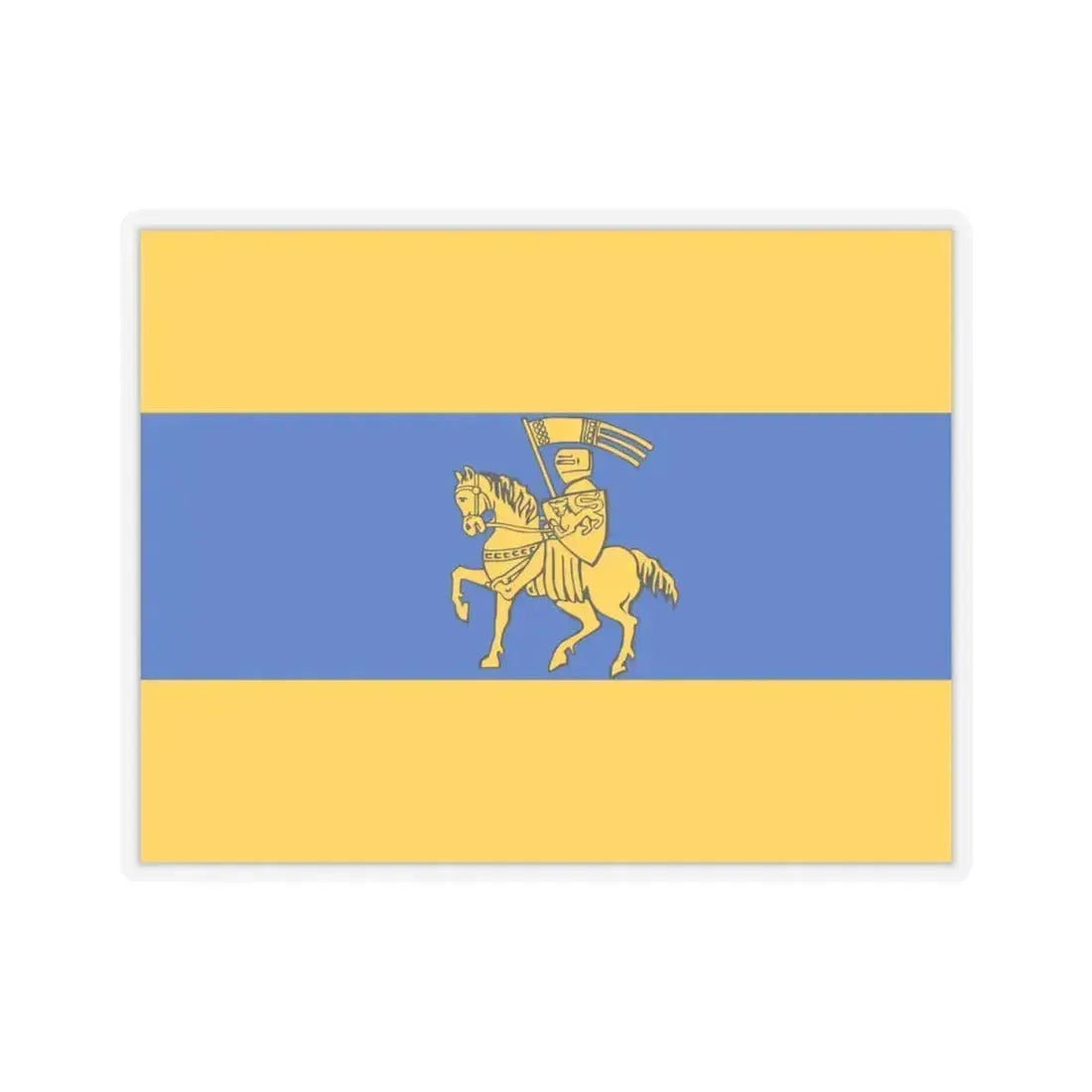 Flag of Schwerin Germany - STICKER Vinyl Kiss-Cut Decal 4 Inch Transparent - The Sticker Space