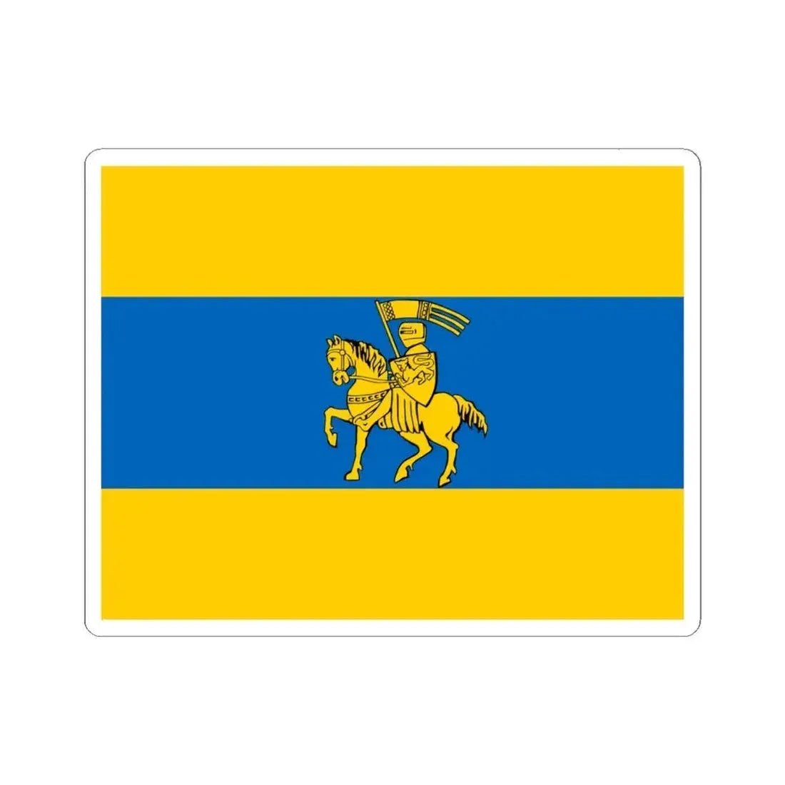 Flag of Schwerin Germany - STICKER Vinyl Kiss-Cut Decal 4 Inch White - The Sticker Space