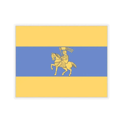 Flag of Schwerin Germany - STICKER Vinyl Kiss-Cut Decal 6 Inch Transparent - The Sticker Space