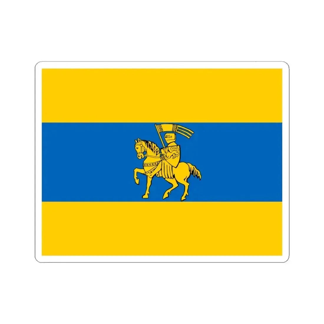 Flag of Schwerin Germany - STICKER Vinyl Kiss-Cut Decal 6 Inch White - The Sticker Space