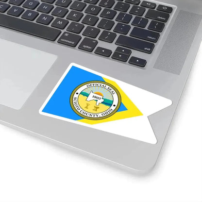 Flag of Scioto County Ohio (United States) STICKER Vinyl Kiss-Cut Decal - The Sticker Space