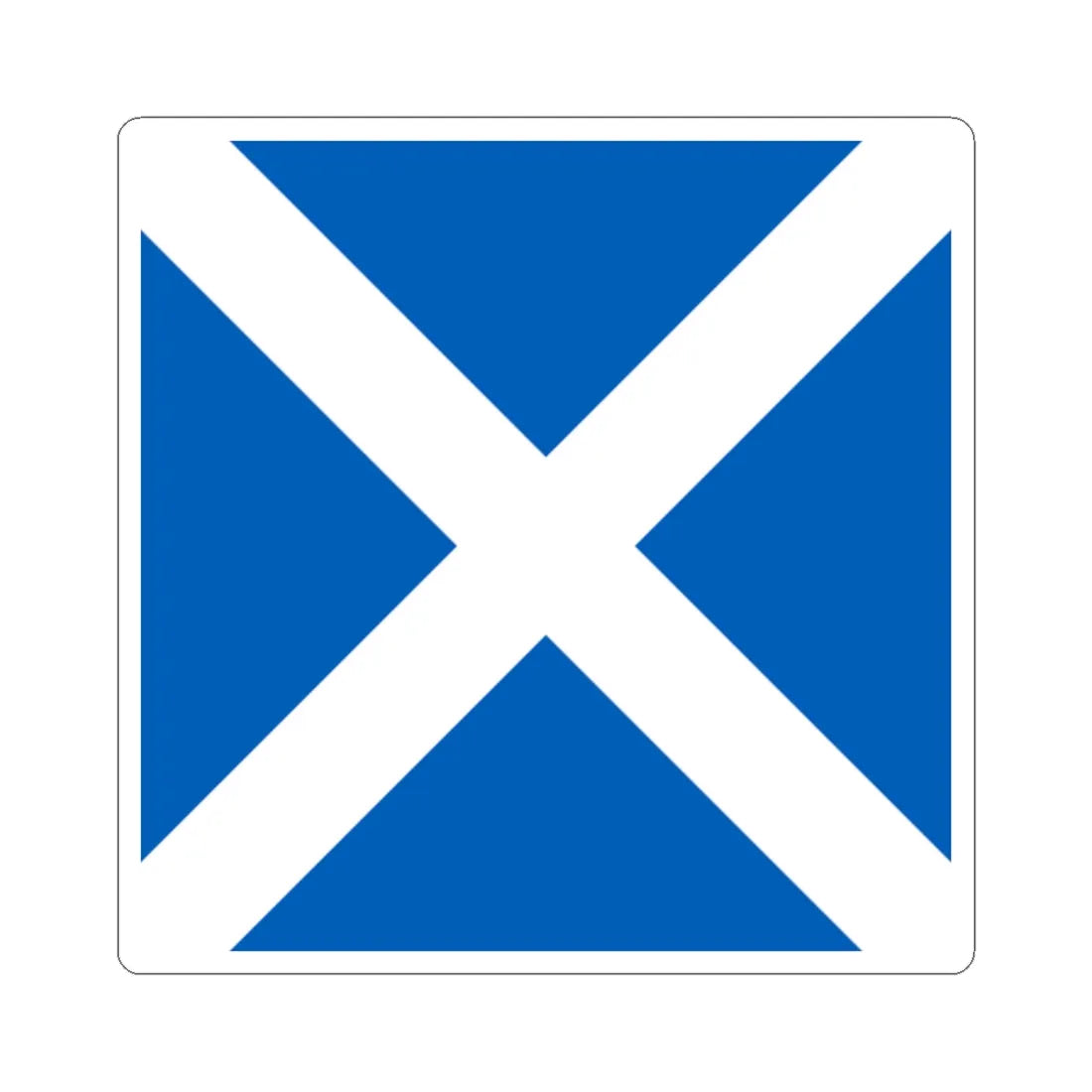 Flag of Scotland 1-1 (Scotland) STICKER Vinyl Kiss-Cut Decal 2 Inch White - The Sticker Space