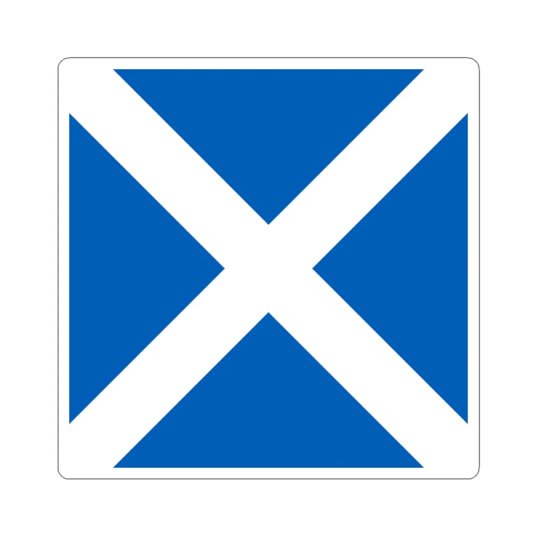Flag of Scotland 1-1 (Scotland) STICKER Vinyl Kiss-Cut Decal 3 Inch White - The Sticker Space