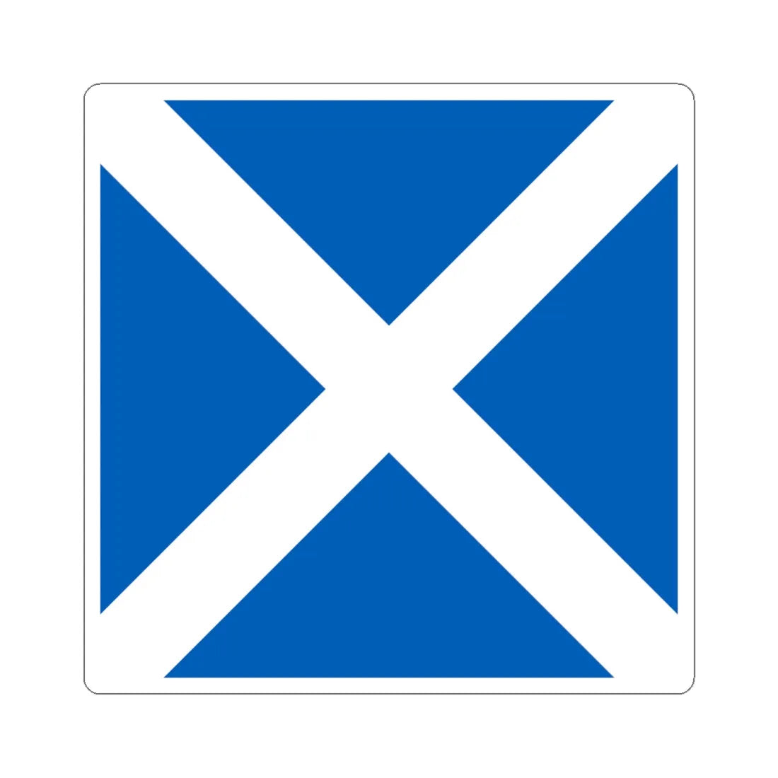 Flag of Scotland 1-1 (Scotland) STICKER Vinyl Kiss-Cut Decal 4 Inch White - The Sticker Space