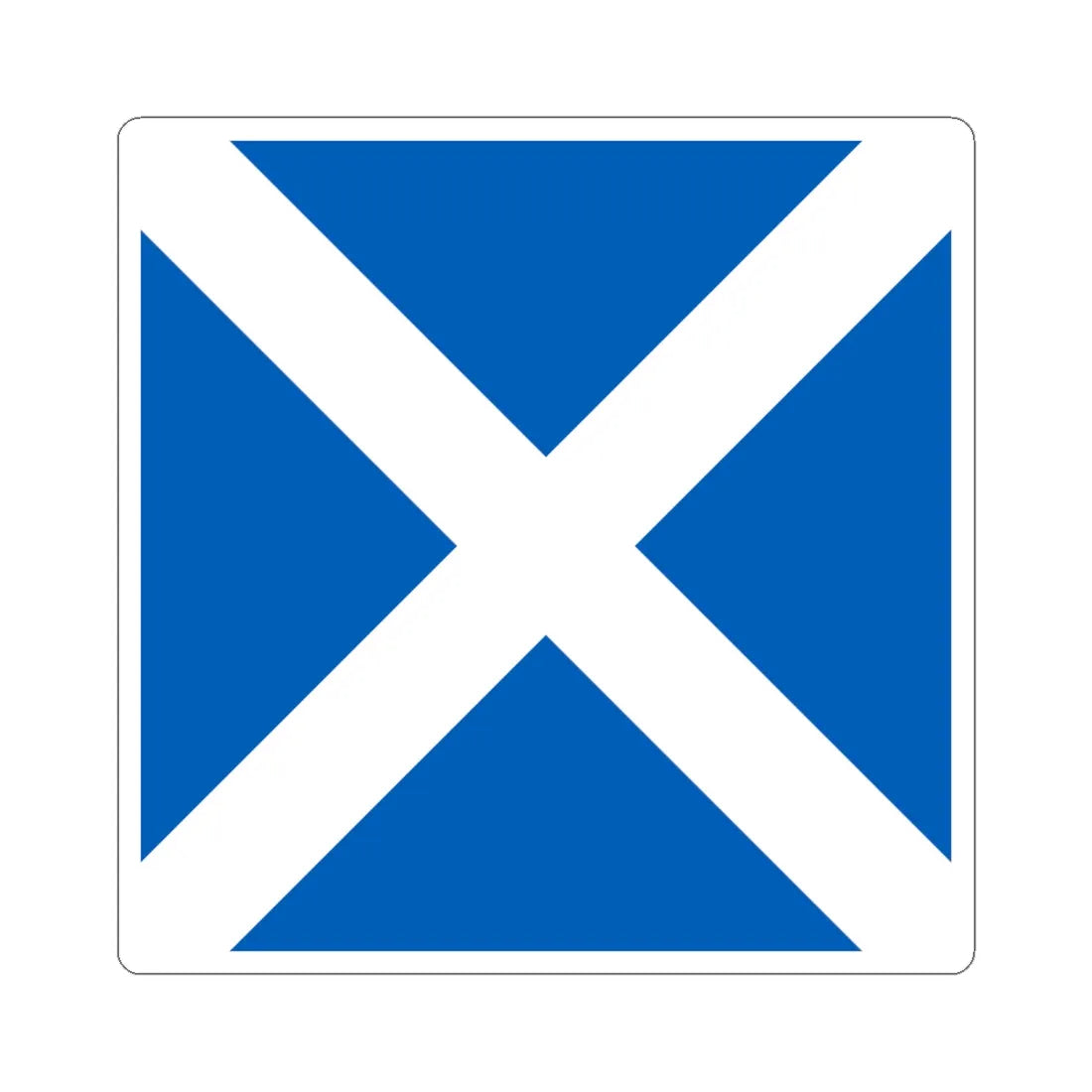 Flag of Scotland 1-1 (Scotland) STICKER Vinyl Kiss-Cut Decal 6 Inch White - The Sticker Space