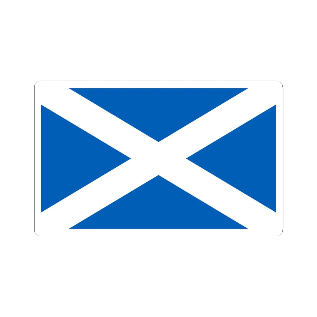 Flag of Scotland (Scotland) STICKER Vinyl Kiss-Cut Decal 3 Inch White - The Sticker Space