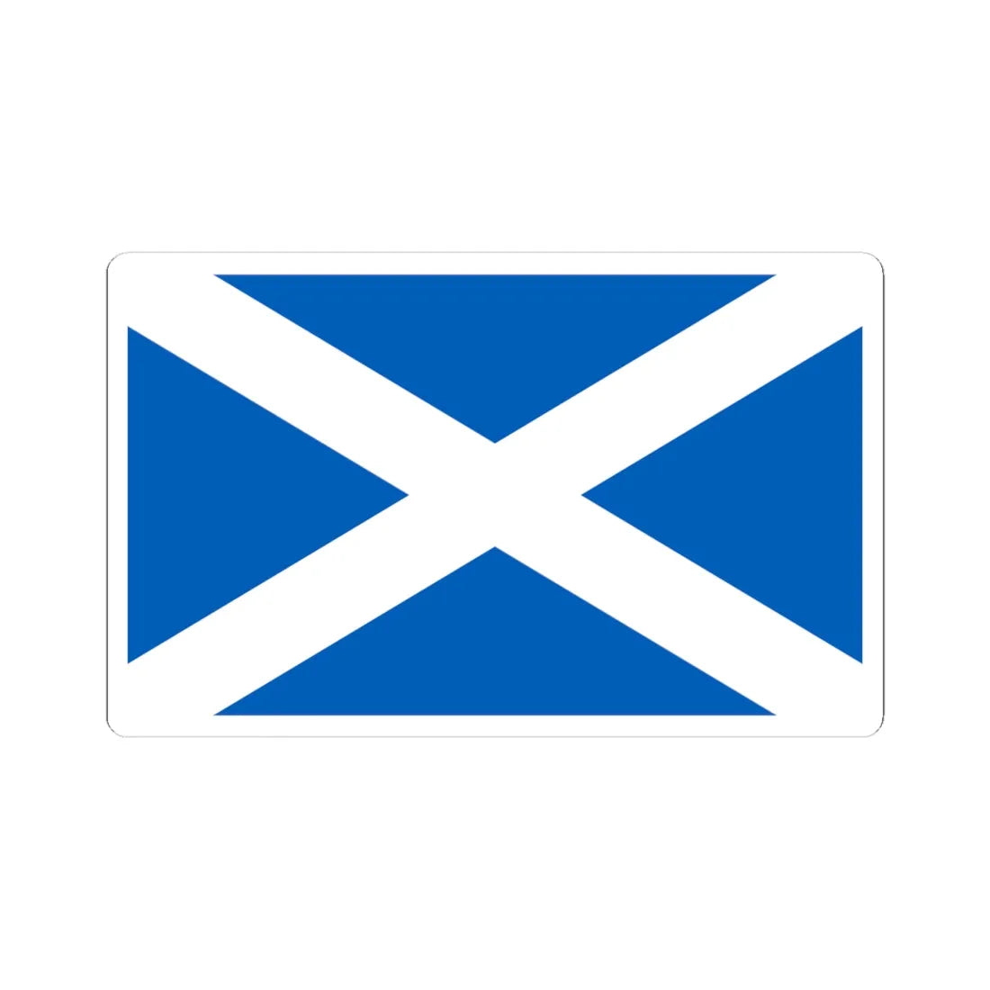 Flag of Scotland (Scotland) STICKER Vinyl Kiss-Cut Decal 4 Inch White - The Sticker Space