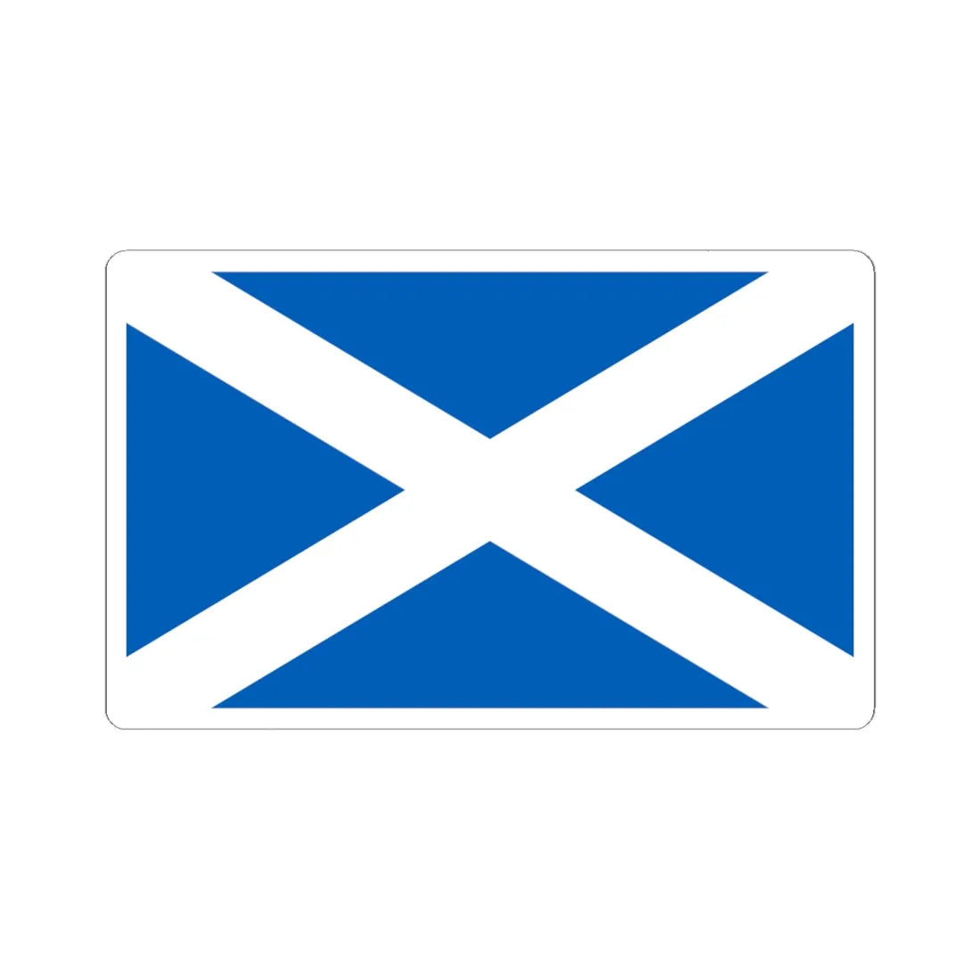 Flag of Scotland (Scotland) STICKER Vinyl Kiss-Cut Decal 6 Inch White - The Sticker Space