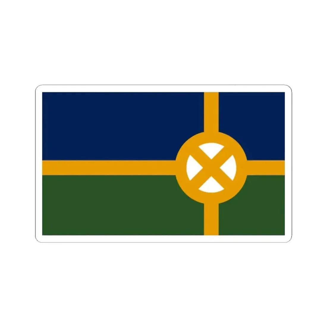 Flag of Scott Louisiana (United States) STICKER Vinyl Kiss-Cut Decal 2 Inch White - The Sticker Space