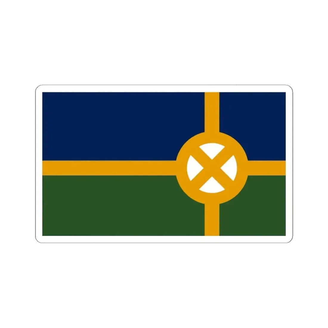 Flag of Scott Louisiana (United States) STICKER Vinyl Kiss-Cut Decal 4 Inch White - The Sticker Space