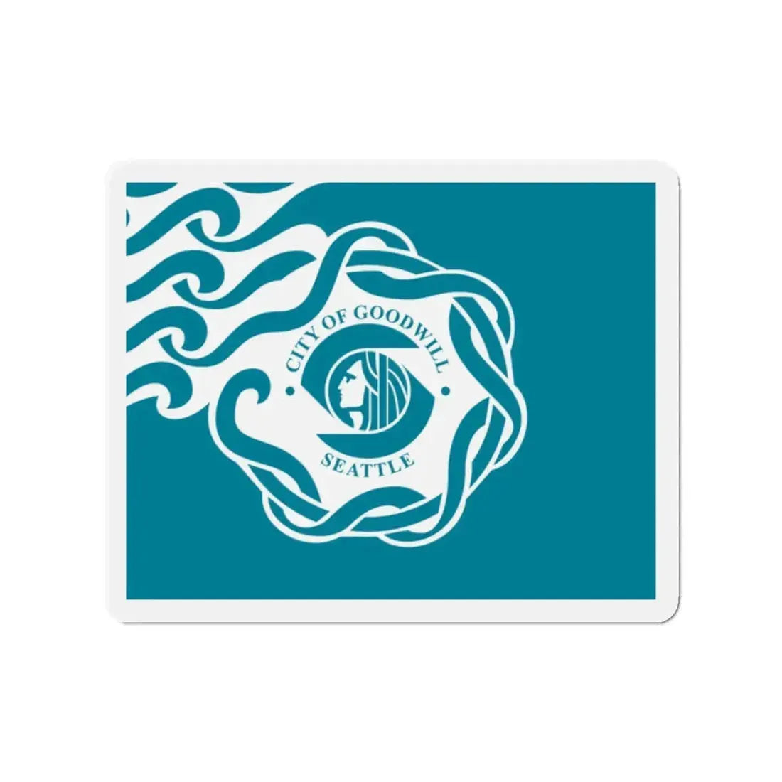 Flag of Seattle - Refrigerator Magnet 2 Inch - The Sticker Space