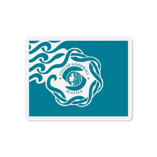 Flag of Seattle - Refrigerator Magnet 6 Inch - The Sticker Space