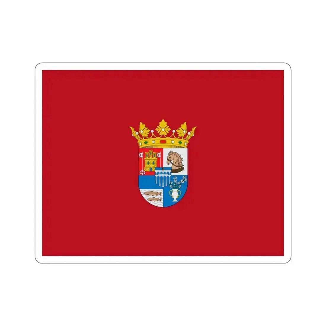 Flag of Segovia Spain STICKER Vinyl Die-Cut Decal 5 Inch - The Sticker Space