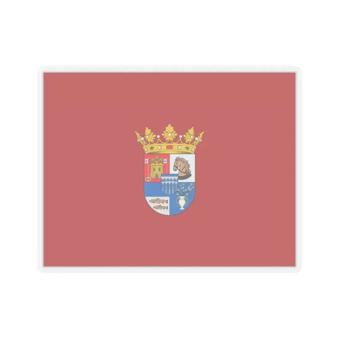 Flag of Segovia Spain - STICKER Vinyl Kiss-Cut Decal 3 Inch Transparent - The Sticker Space