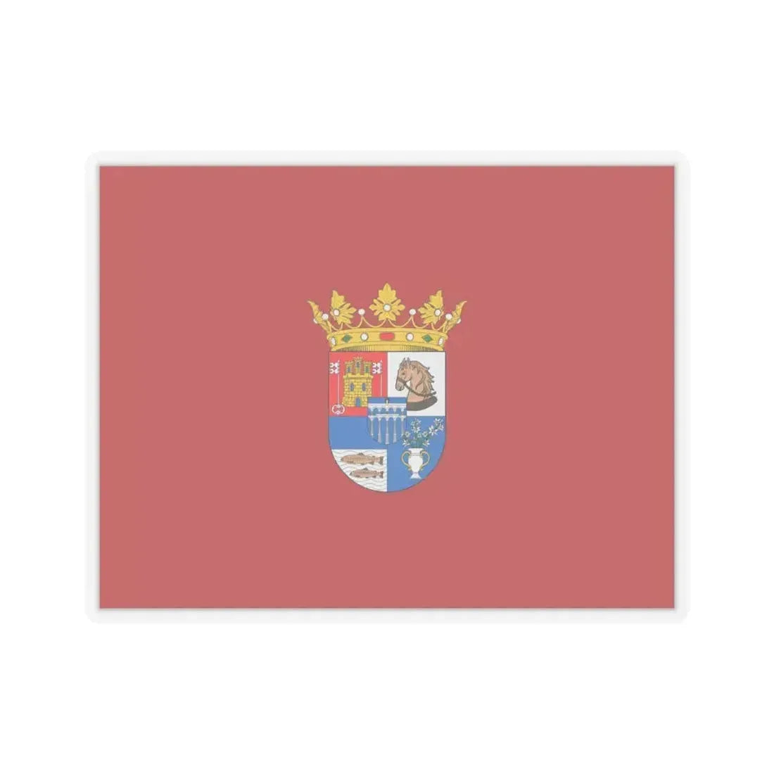 Flag of Segovia Spain - STICKER Vinyl Kiss-Cut Decal 4 Inch Transparent - The Sticker Space