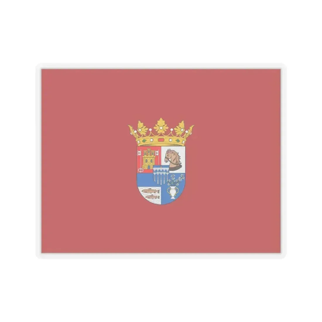 Flag of Segovia Spain - STICKER Vinyl Kiss-Cut Decal 6 Inch Transparent - The Sticker Space