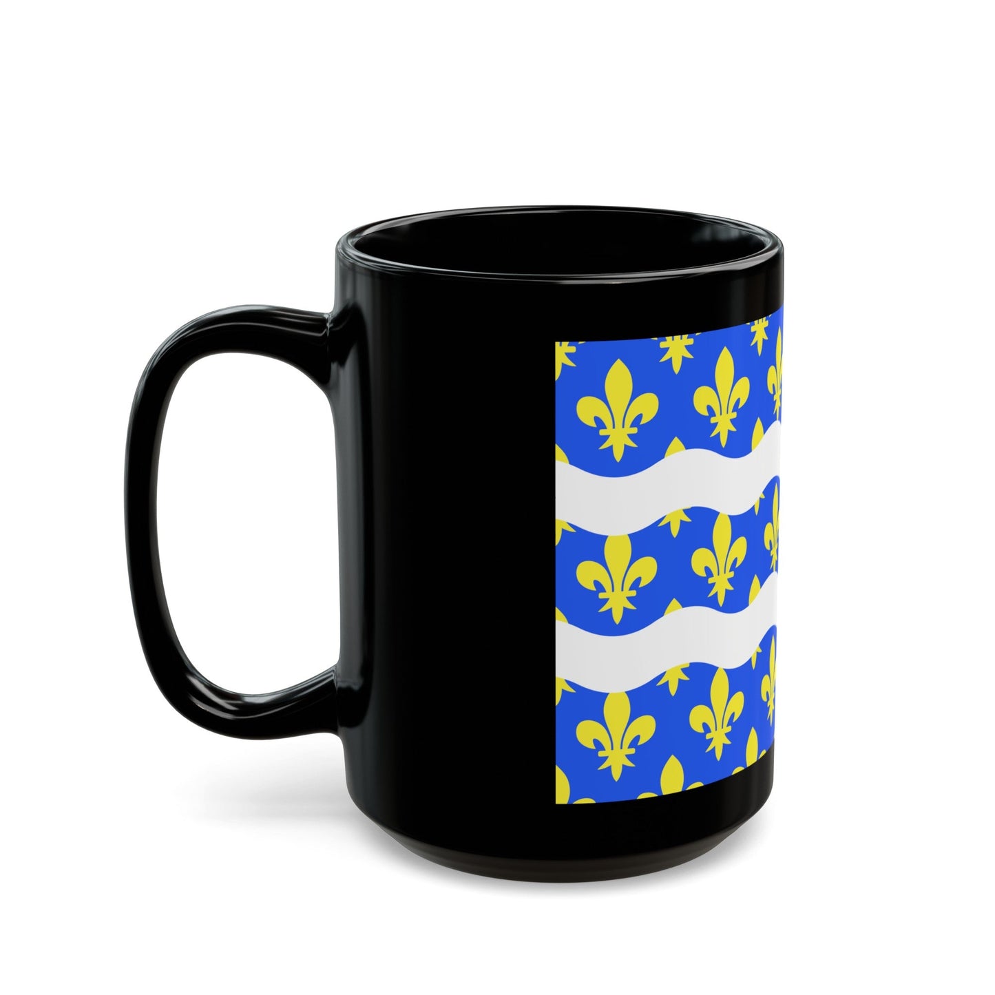 Flag of Seine et Marne France 2 - Black Coffee Mug-The Sticker Space