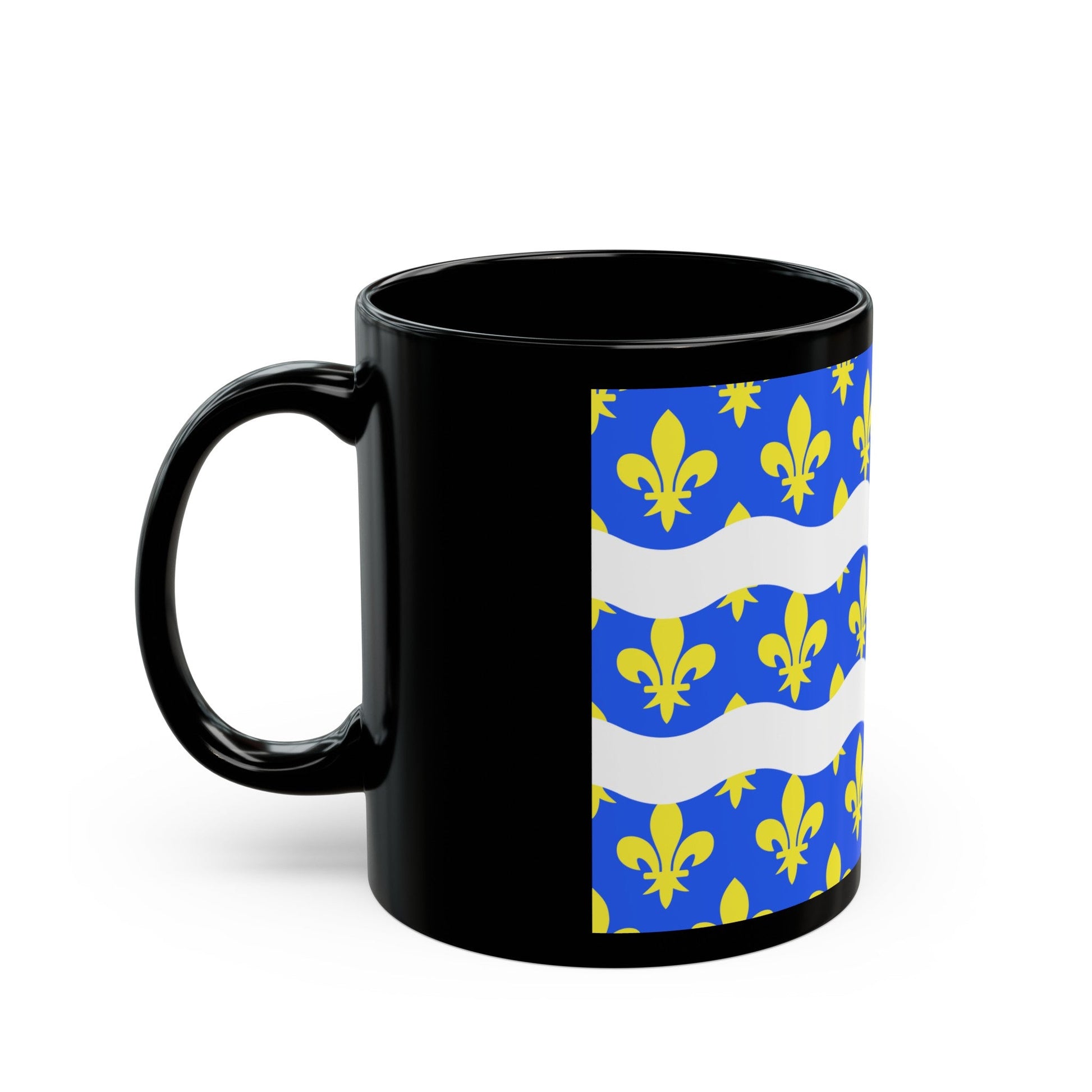 Flag of Seine et Marne France 2 - Black Coffee Mug-The Sticker Space