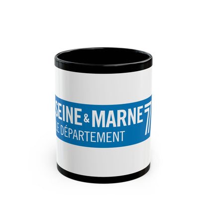 Flag of Seine et Marne France - Black Coffee Mug-11oz-The Sticker Space