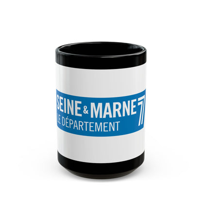 Flag of Seine et Marne France - Black Coffee Mug-15oz-The Sticker Space