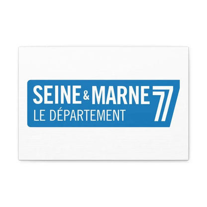 Flag of Seine et Marne France - Canvas Wall Art 18″ x 12″ 1.25" - The Sticker Space