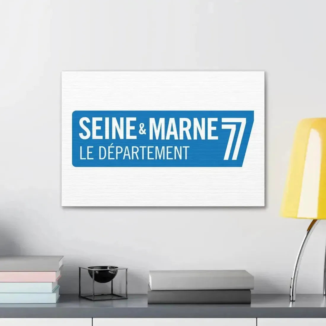 Flag of Seine et Marne France - Canvas Wall Art - The Sticker Space