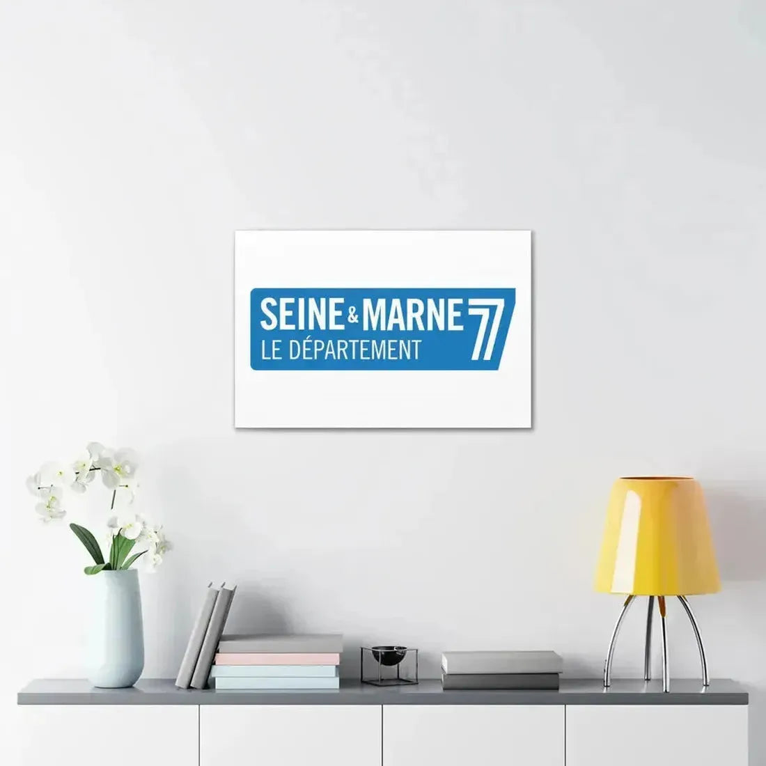 Flag of Seine et Marne France - Canvas Wall Art - The Sticker Space