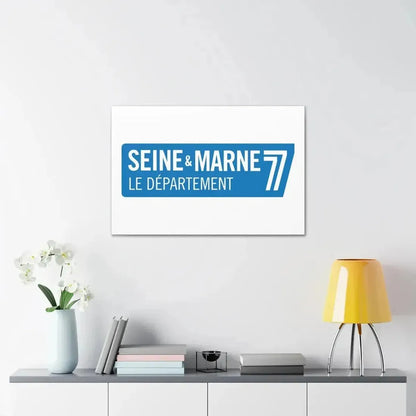 Flag of Seine et Marne France - Canvas Wall Art - The Sticker Space