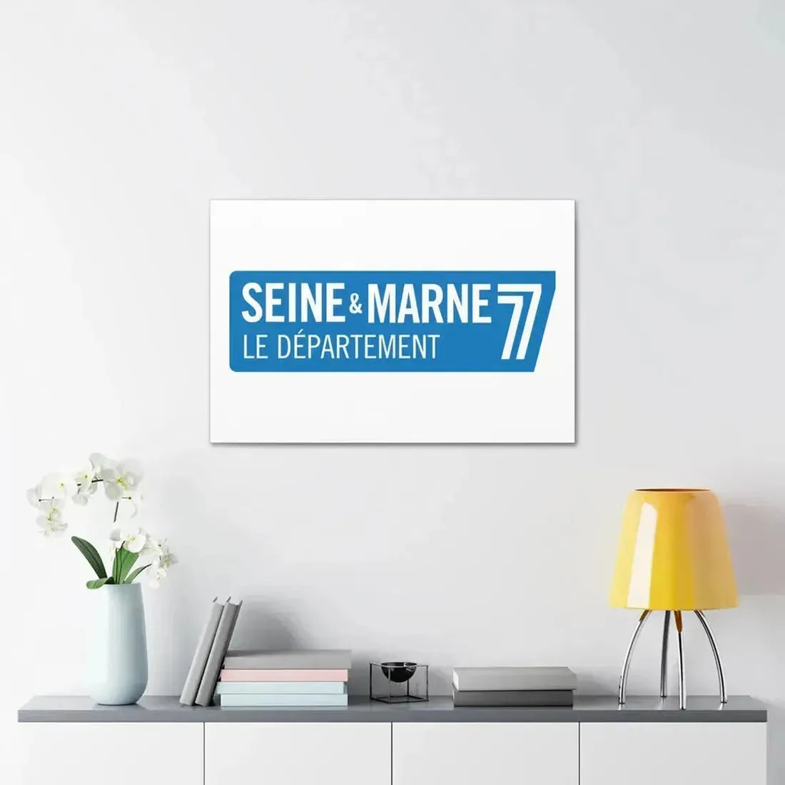 Flag of Seine et Marne France - Canvas Wall Art - The Sticker Space