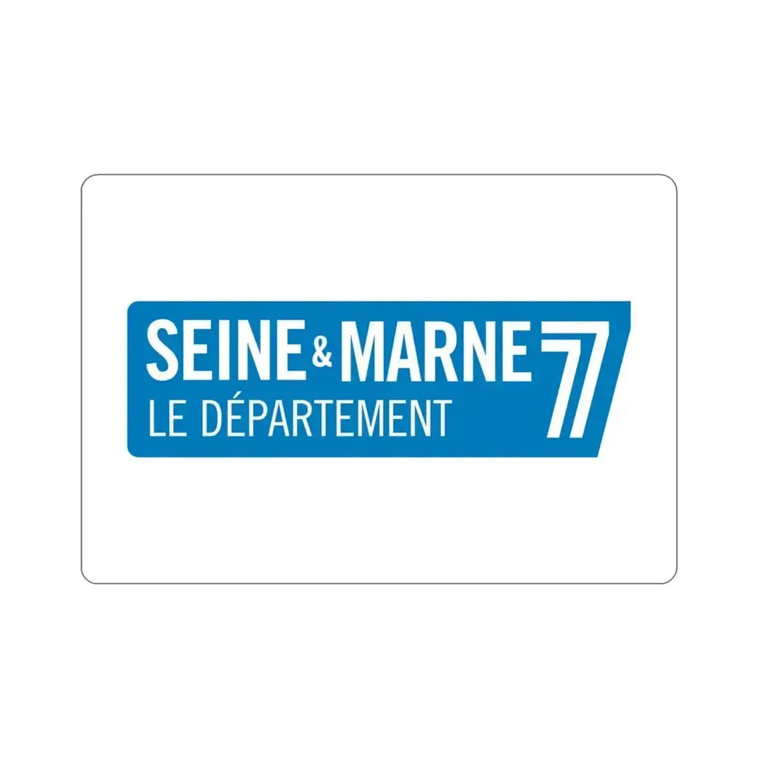 Flag of Seine et Marne France STICKER Vinyl Die-Cut Decal 4 Inch - The Sticker Space
