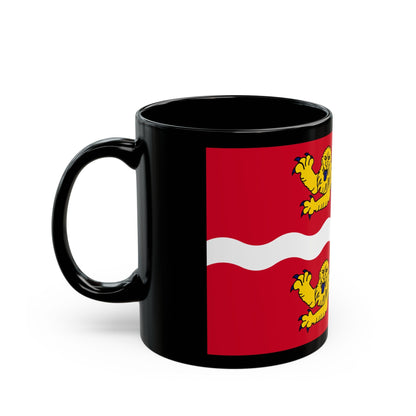 Flag of Seine Maritime France 2 - Black Coffee Mug-The Sticker Space