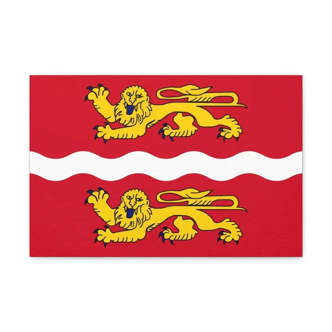 Flag of Seine Maritime France 2 - Canvas Wall Art 18″ x 12″ 1.25" - The Sticker Space