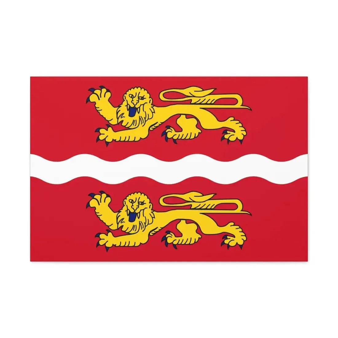 Flag of Seine Maritime France 2 - Canvas Wall Art 30" x 20" 1.25" - The Sticker Space