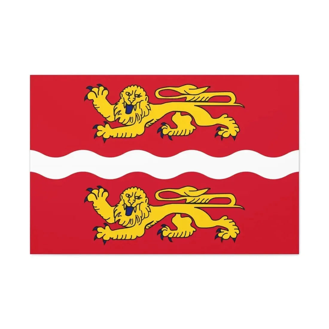 Flag of Seine Maritime France 2 - Canvas Wall Art 36" x 24" 1.25" - The Sticker Space