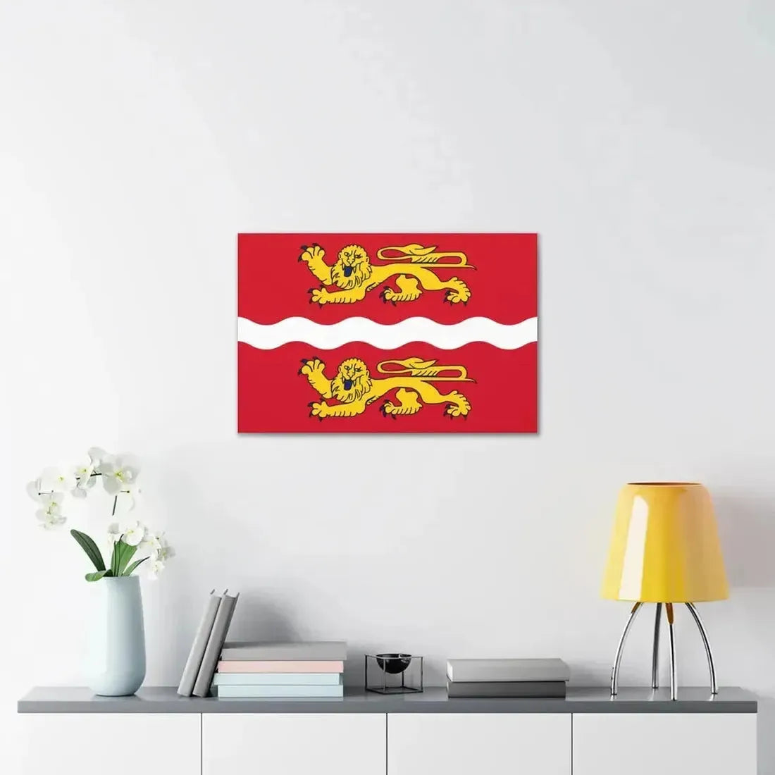 Flag of Seine Maritime France 2 - Canvas Wall Art - The Sticker Space