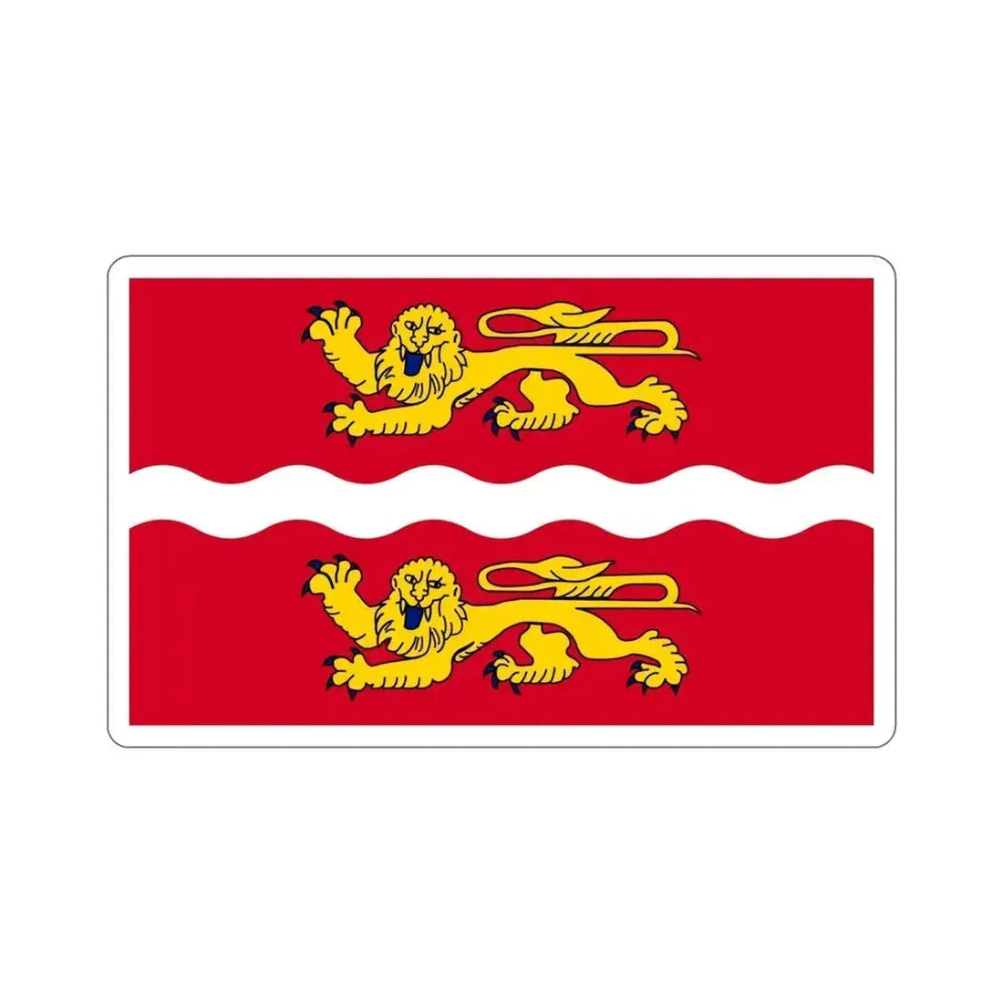 Flag of Seine Maritime France 2 STICKER Vinyl Die-Cut Decal 5 Inch - The Sticker Space