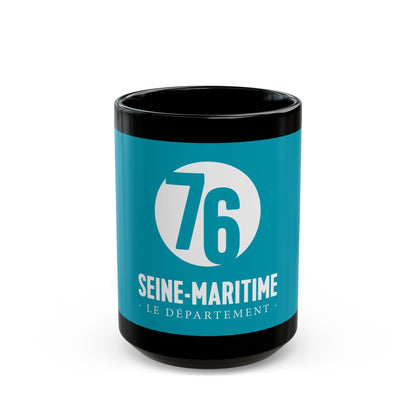 Flag of Seine Maritime France - Black Coffee Mug-15oz-The Sticker Space