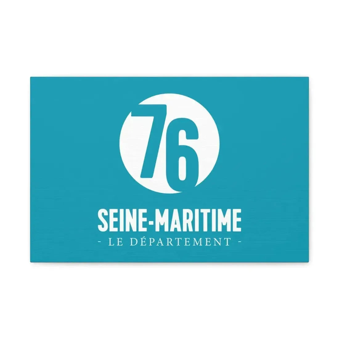 Flag of Seine Maritime France - Canvas Wall Art 18″ x 12″ 1.25" - The Sticker Space