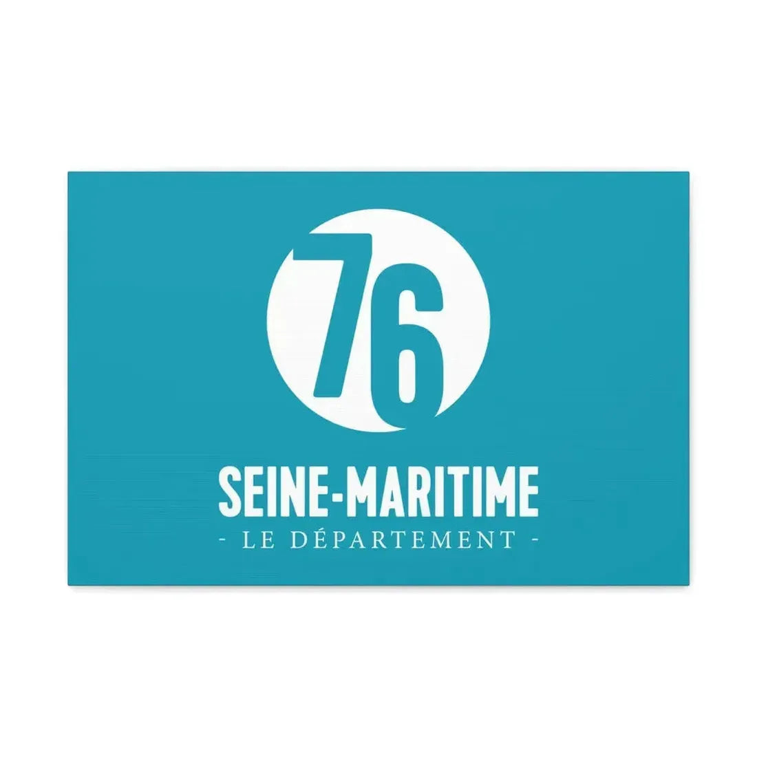 Flag of Seine Maritime France - Canvas Wall Art 24″ x 16″ 1.25" - The Sticker Space