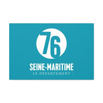 Flag of Seine Maritime France - Canvas Wall Art 24″ x 16″ 1.25" - The Sticker Space