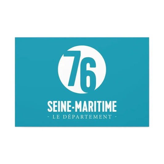 Flag of Seine Maritime France - Canvas Wall Art 36" x 24" 1.25" - The Sticker Space