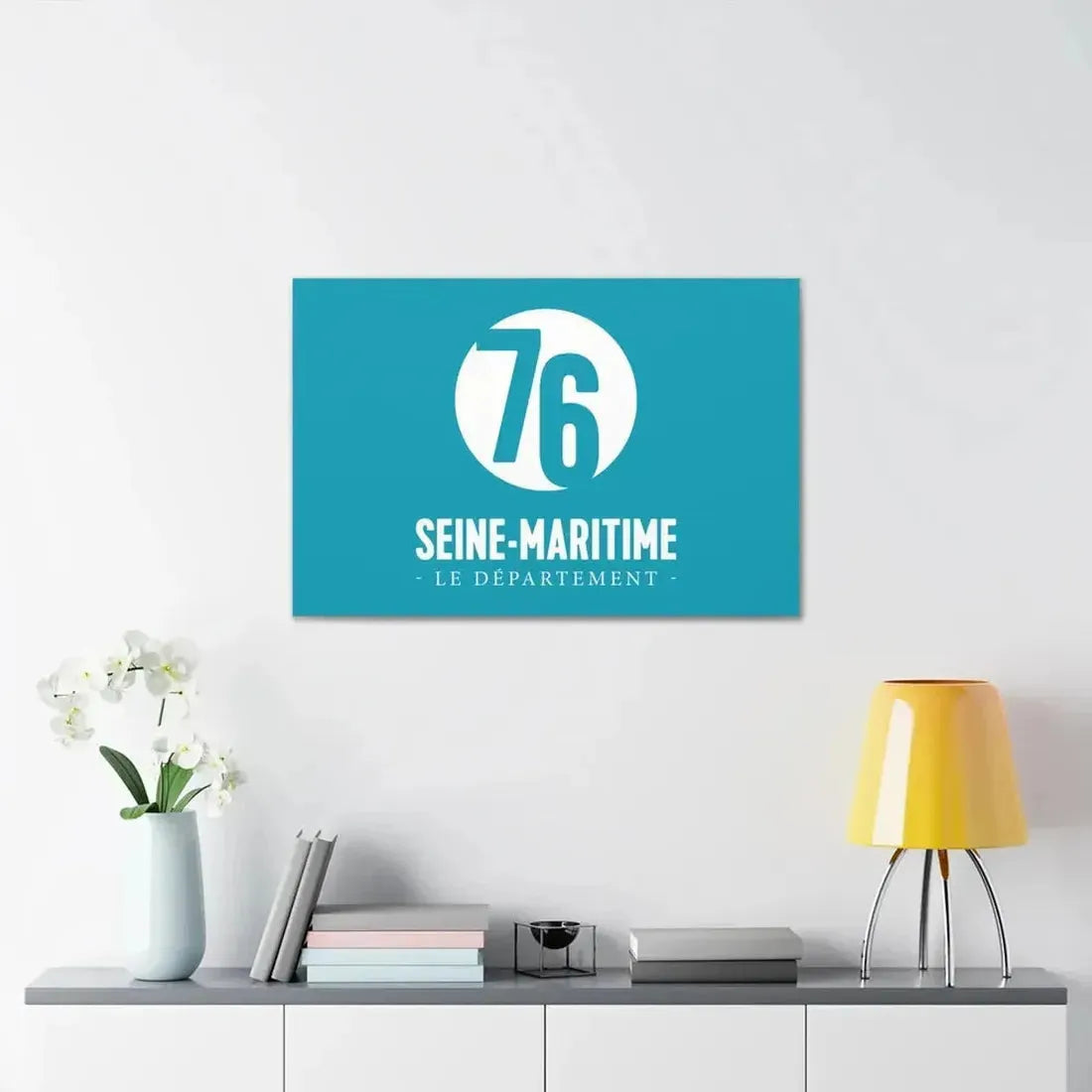 Flag of Seine Maritime France - Canvas Wall Art - The Sticker Space