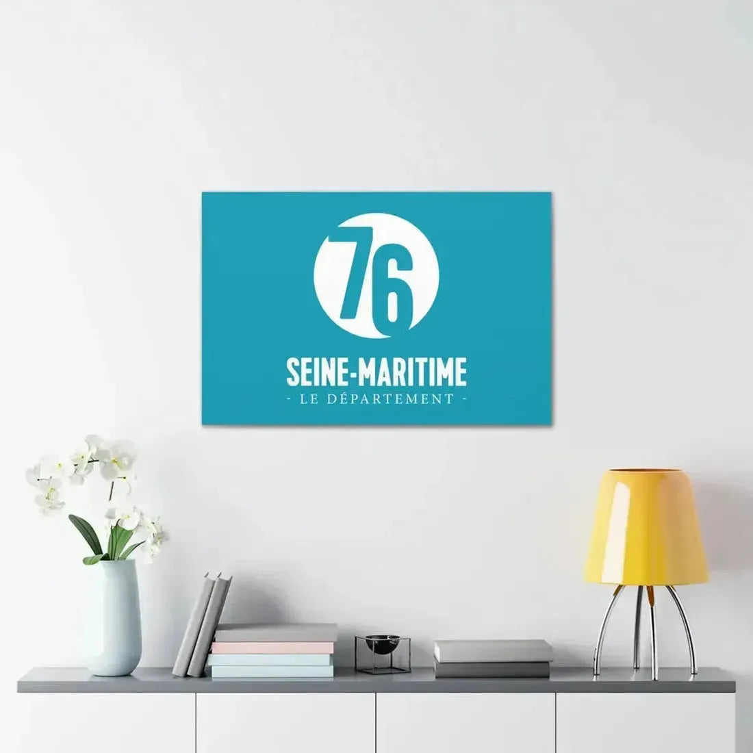 Flag of Seine Maritime France - Canvas Wall Art - The Sticker Space