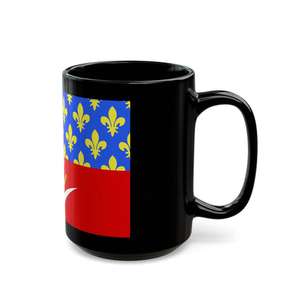 Flag of Seine Saint Denis France - Black Coffee Mug-The Sticker Space