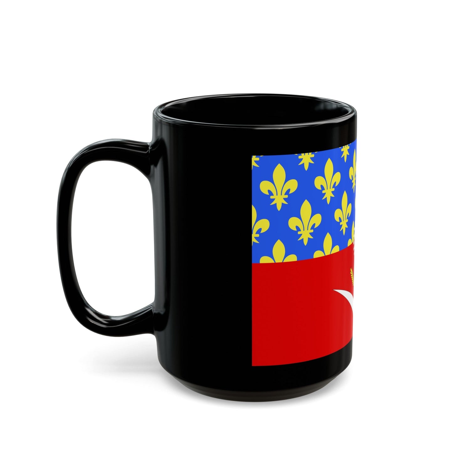 Flag of Seine Saint Denis France - Black Coffee Mug-The Sticker Space