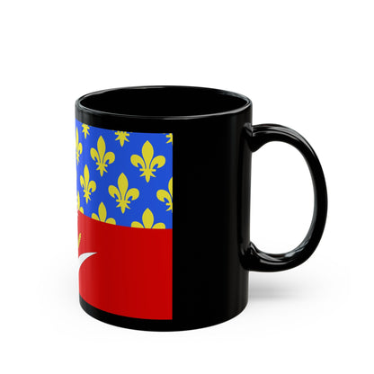 Flag of Seine Saint Denis France - Black Coffee Mug-The Sticker Space