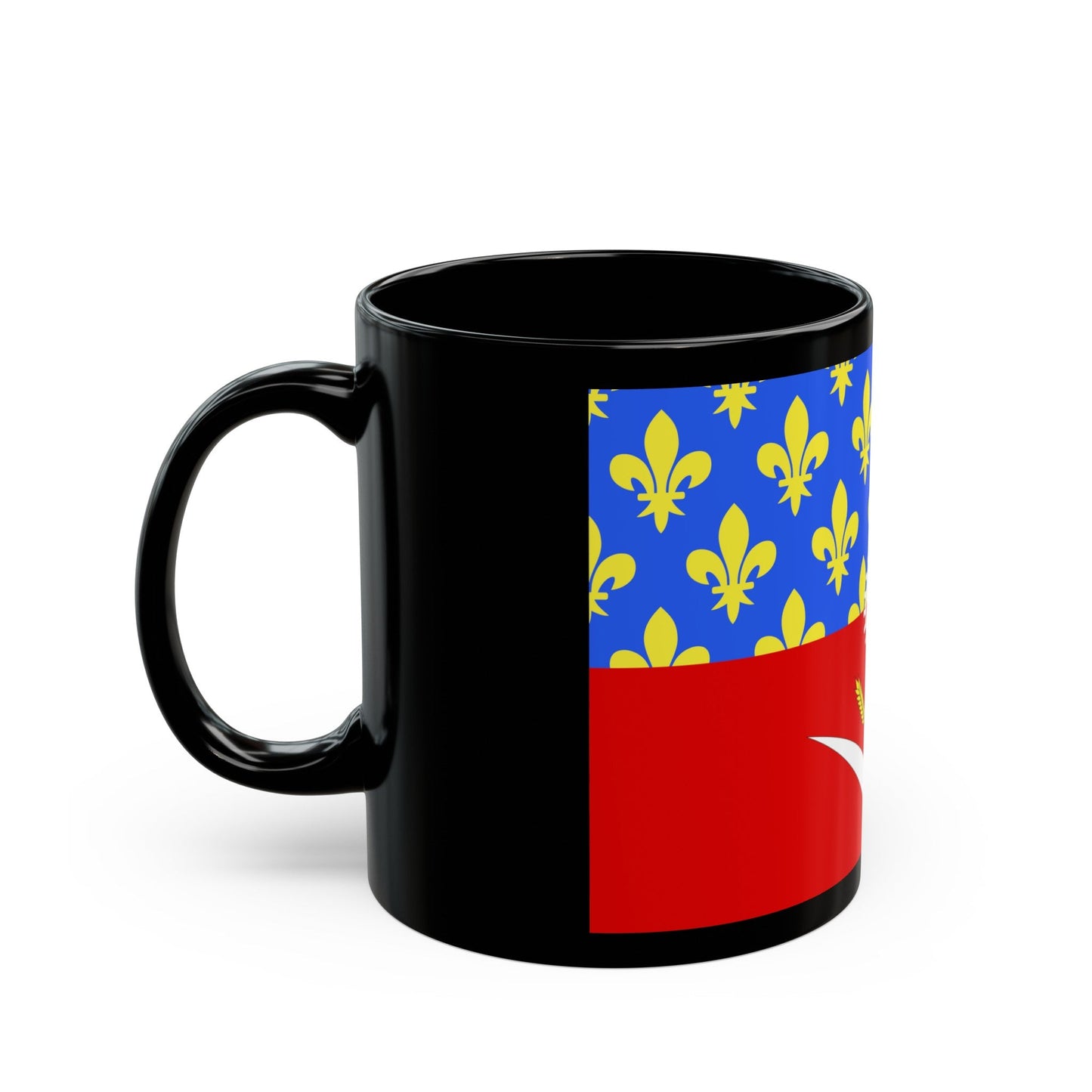 Flag of Seine Saint Denis France - Black Coffee Mug-The Sticker Space