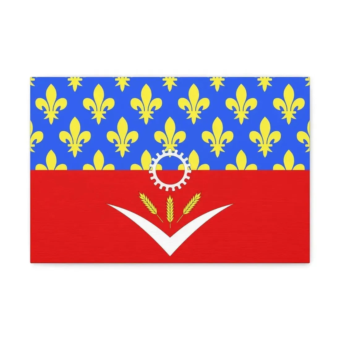 Flag of Seine Saint Denis France - Canvas Wall Art 18″ x 12″ 1.25" - The Sticker Space